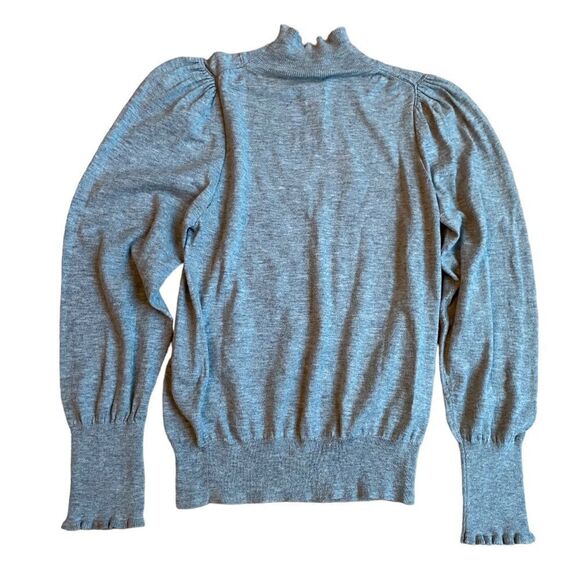 Rebecca Taylor La Vie Grey Cozy Turtleneck NWT Size Large - Picture 3 of 5